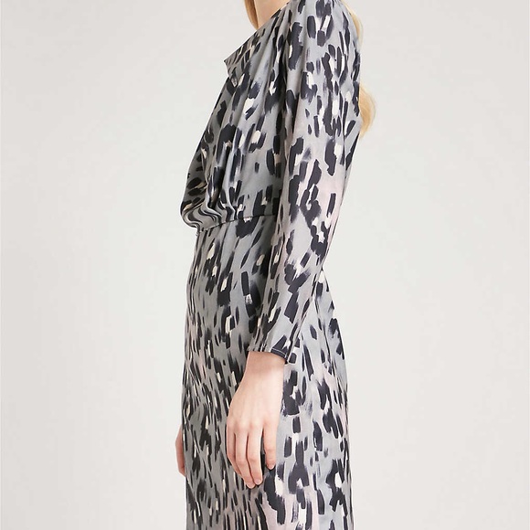 reiss leopard print dress